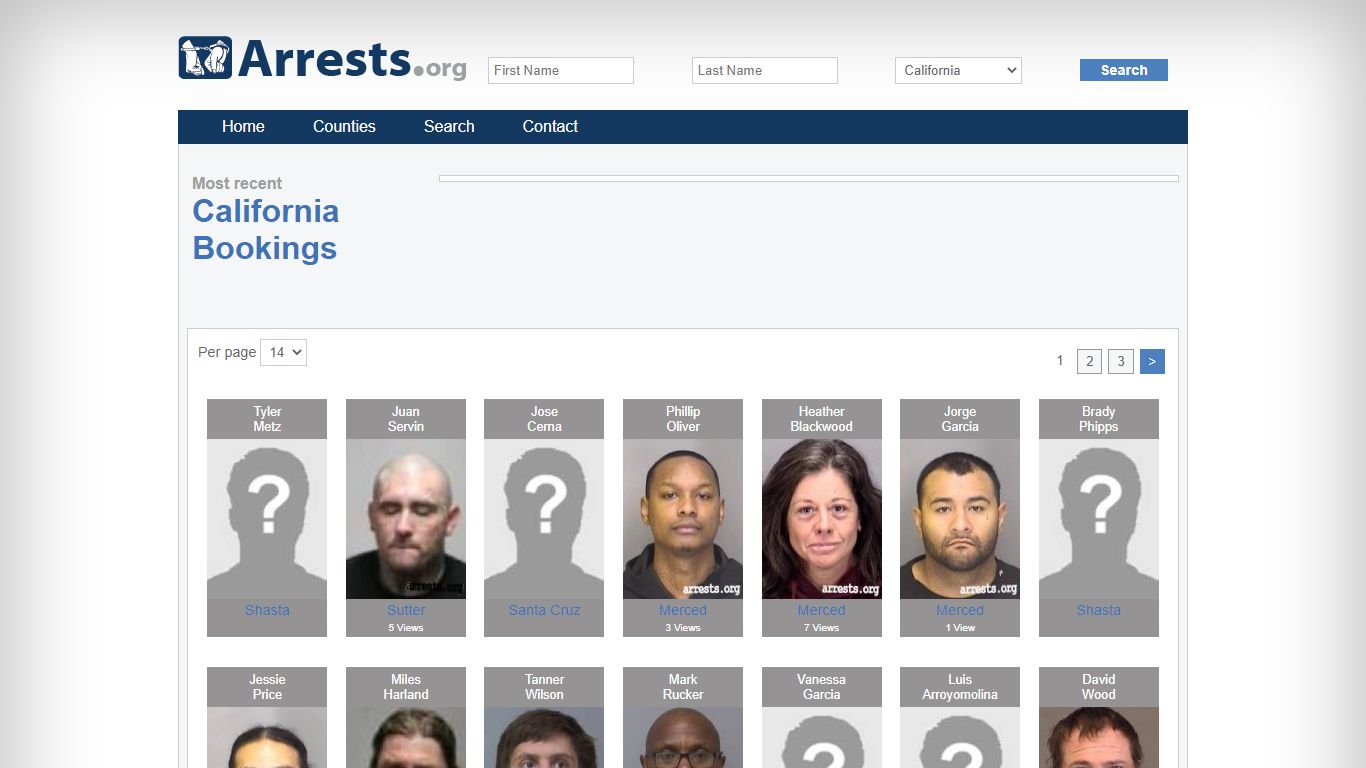 California Arrests and Inmate Search